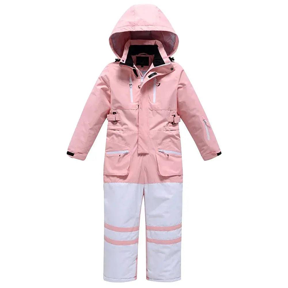  Kids Snowboarding Suit One Piece Hooded Warm Skiwear -  ToylandEU™