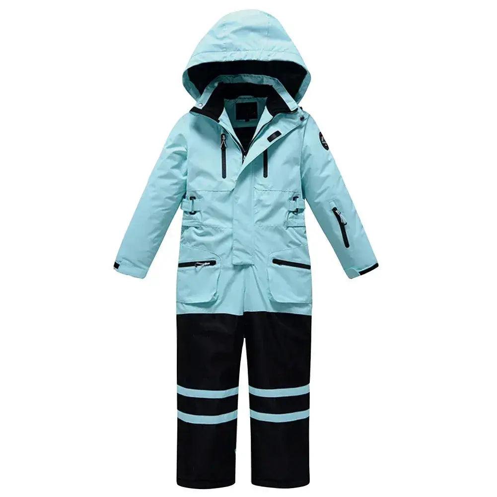  Kids Snowboarding Suit One Piece Hooded Warm Skiwear -  ToylandEU™