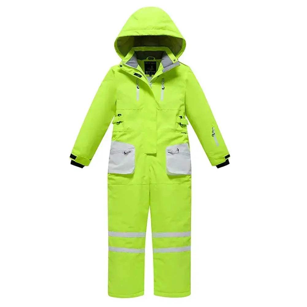 Kids Snowboarding Suit One Piece Hooded Windproof Warm Skiwear - ToylandEU
