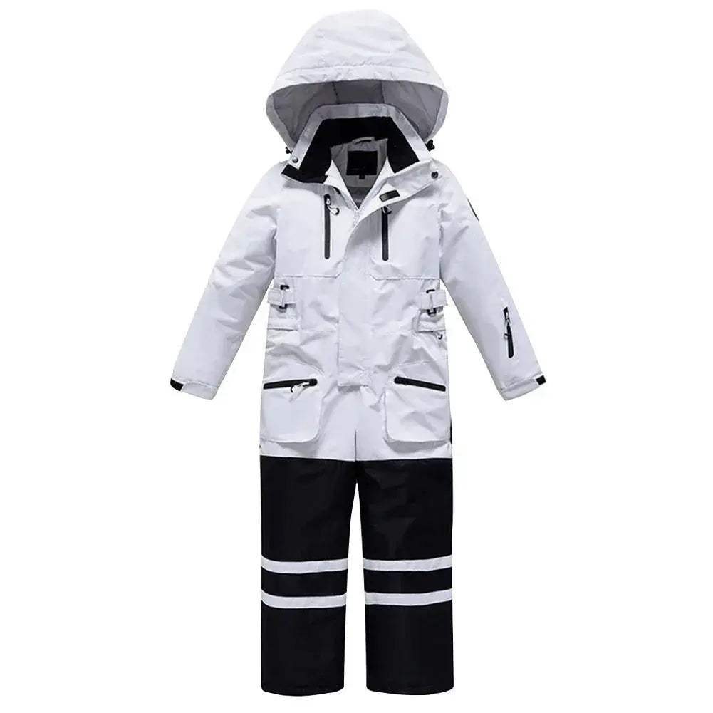 Kids Snowboarding Suit One Piece Hooded Windproof Warm Skiwear - ToylandEU