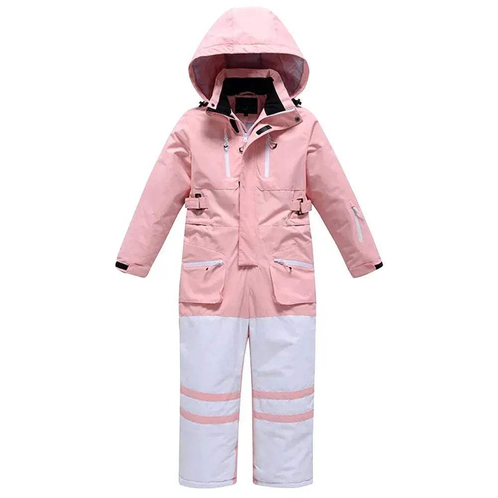 Kids Snowboarding Suit One Piece Hooded Windproof Warm Skiwear - ToylandEU