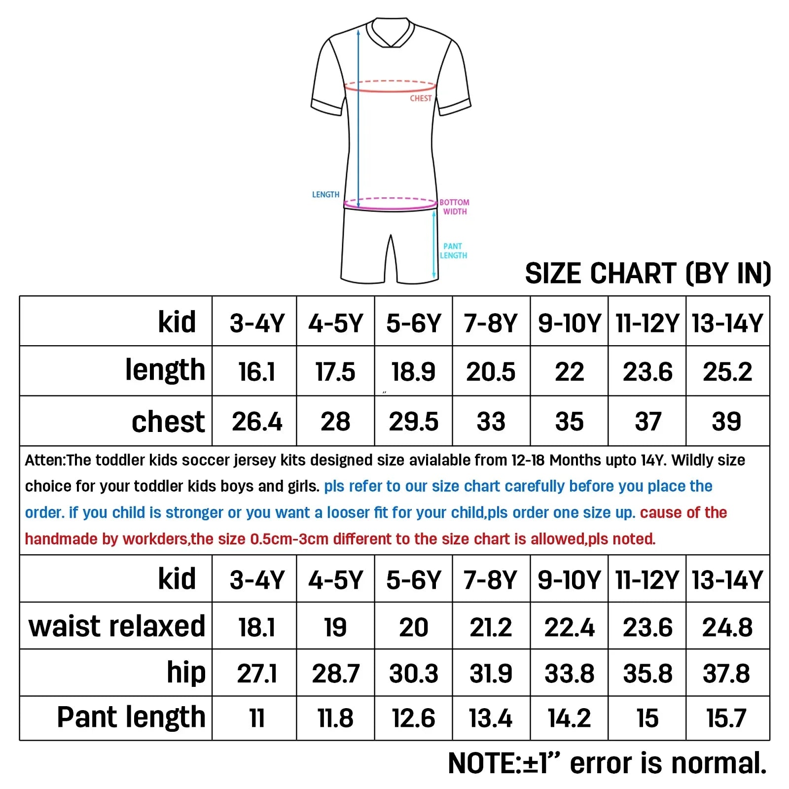 Kids Soccer Jersey And Shorts Set, Customizable Name And Number, Unisex Youth Football Training Uniform - ToylandEU