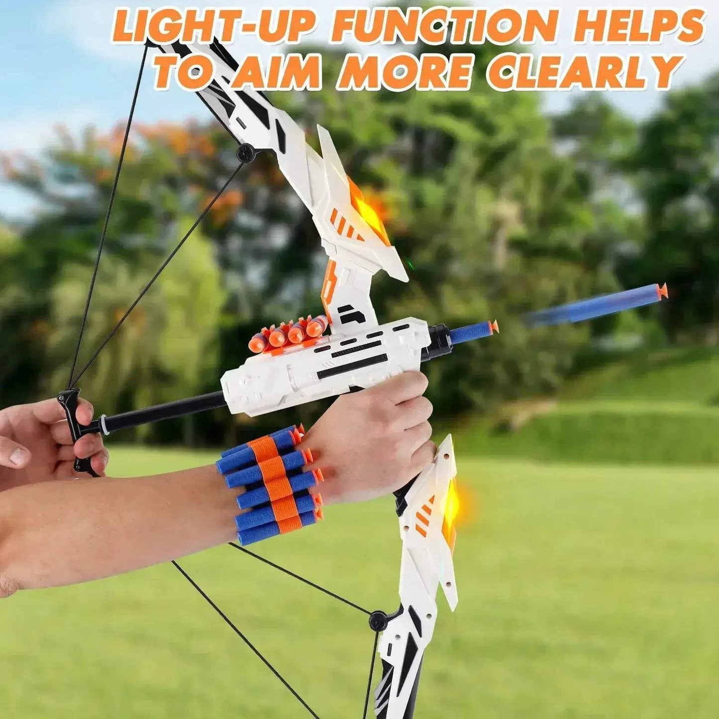Kids Soft Dart Archery Set With LED Lights Indoor Play - ToylandEU