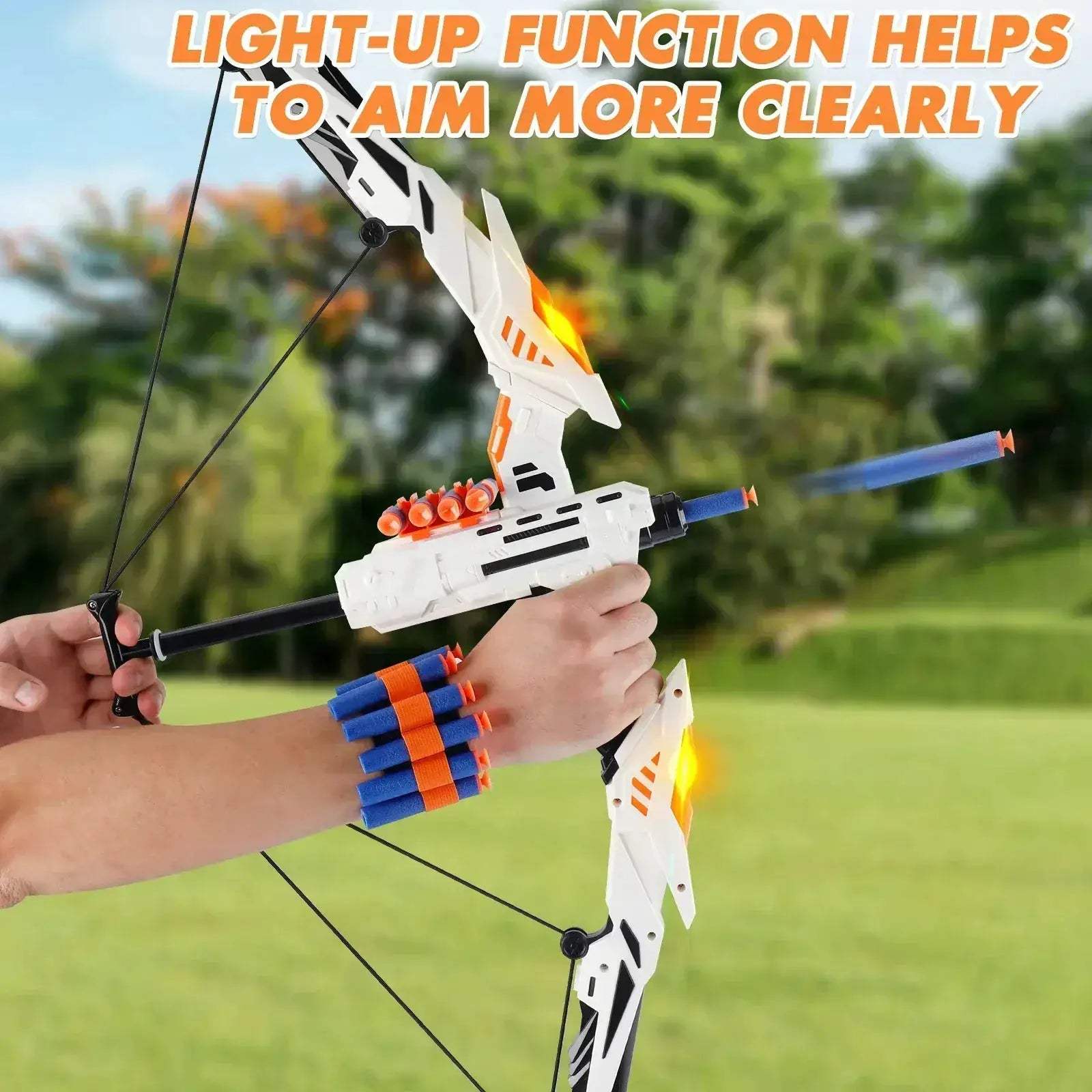 Kids Soft Dart Archery Set With LED Lights Indoor Play - ToylandEU