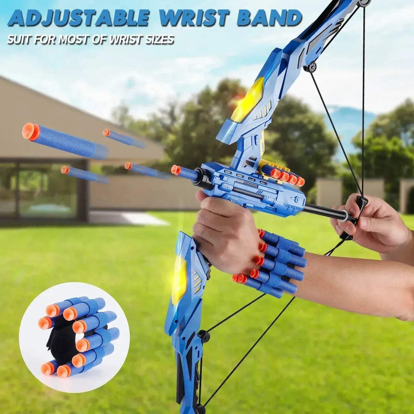 Kids Soft Dart Archery Set With LED Lights Indoor Play - ToylandEU