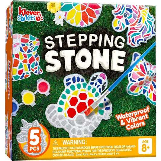 Kids Stepping Stones Painting Kit With Five Unique Designs