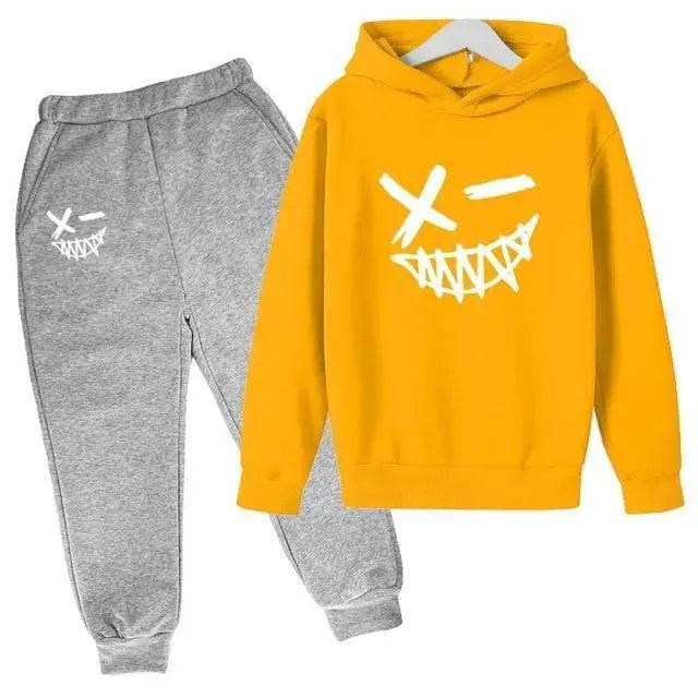  Evil Smile Printed 2024 Baby Summer Clothes for Children From 1 to 12 Years Kids Clothes Boys Child Sets Suit for Girls Boy Set -  ToylandEU™
