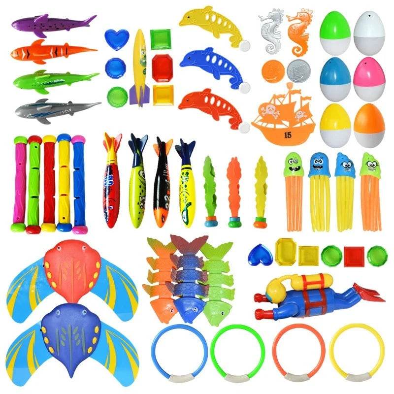 Kids Summer Shark Rocket Throwing Toy Swimming Pool Dive Game Water Fun Toys Baby Educational Bath Toys Gifts - ToylandEU