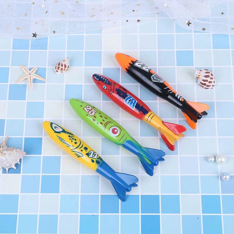 Kids Summer Shark Rocket Throwing Toy Swimming Pool Dive Game Water Fun Toys Baby Educational Bath Toys Gifts - ToylandEU