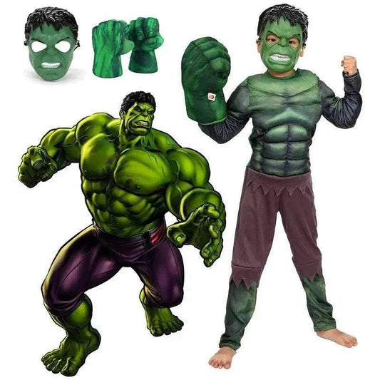 Kids Superhero Muscle Costume Set with Mask & Gloves for Fun Play - ToylandEU