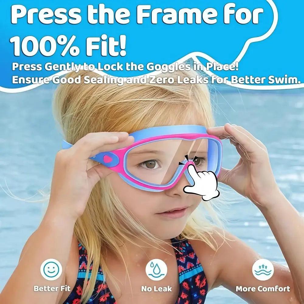  Kids Swim Goggles Anti Fog UV Protection Soft Silicone Frame -  ToylandEU™