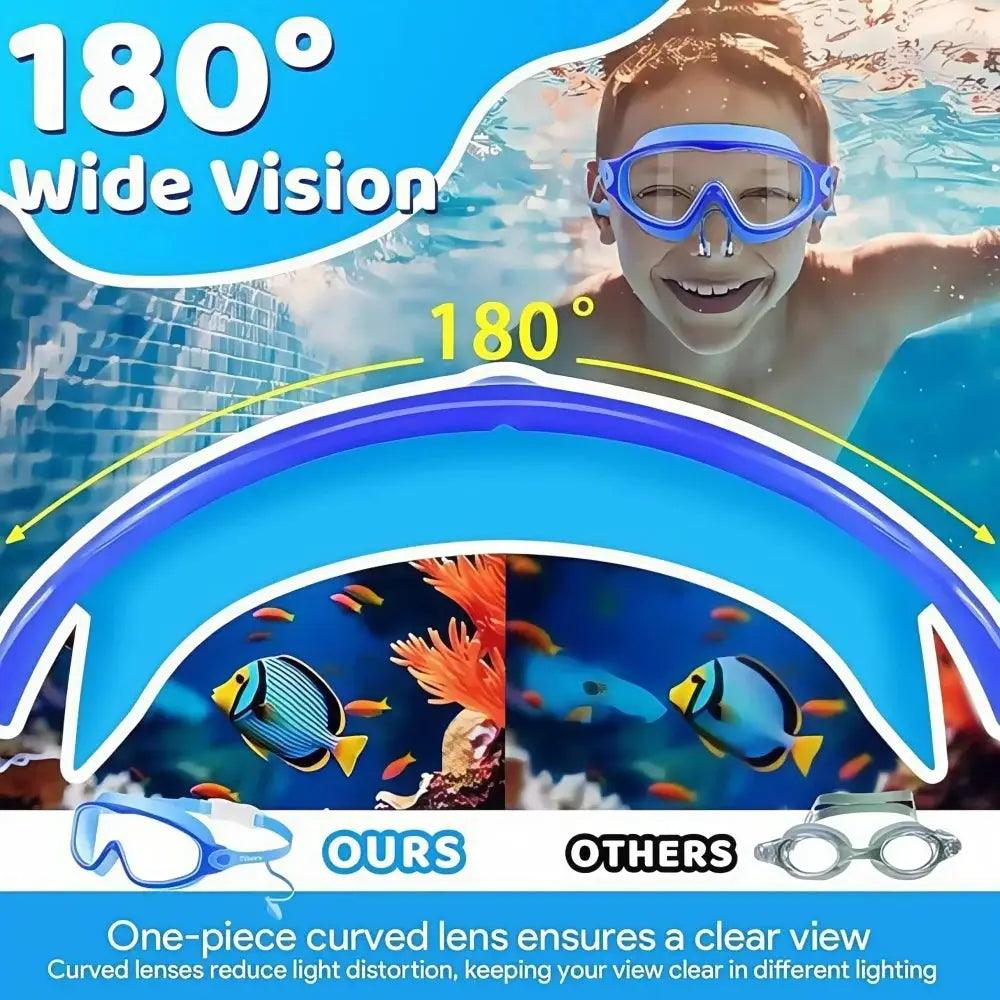  Kids Swim Goggles Anti Fog UV Protection Soft Silicone Frame -  ToylandEU™