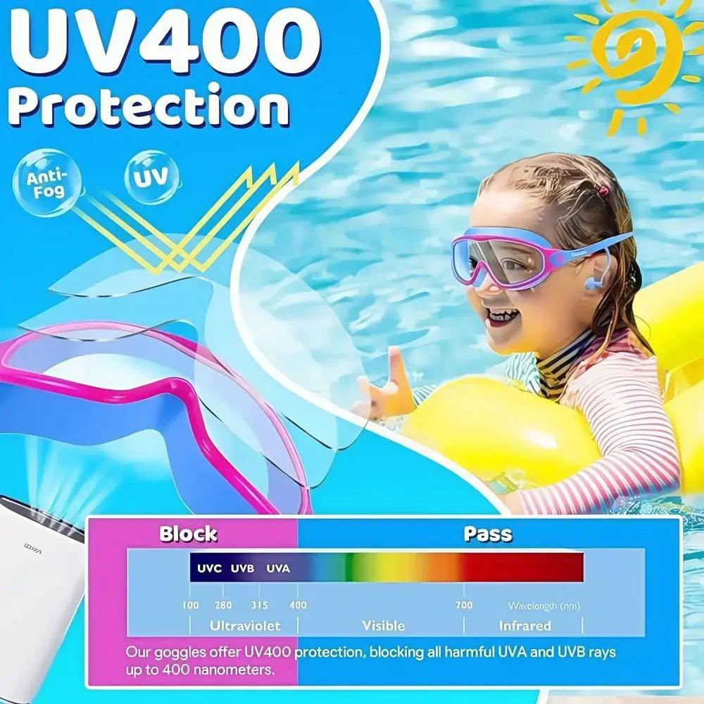  Kids Swim Goggles Anti Fog UV Protection Soft Silicone Frame -  ToylandEU™