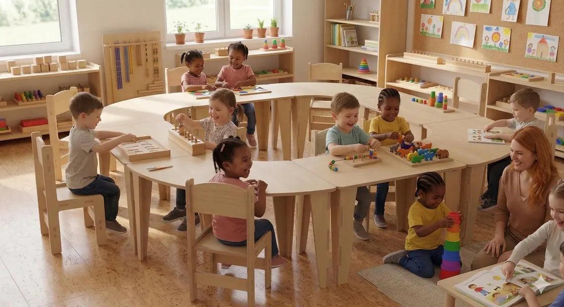 Kids Table Baltic Birch Small Rectangular Toylandeu