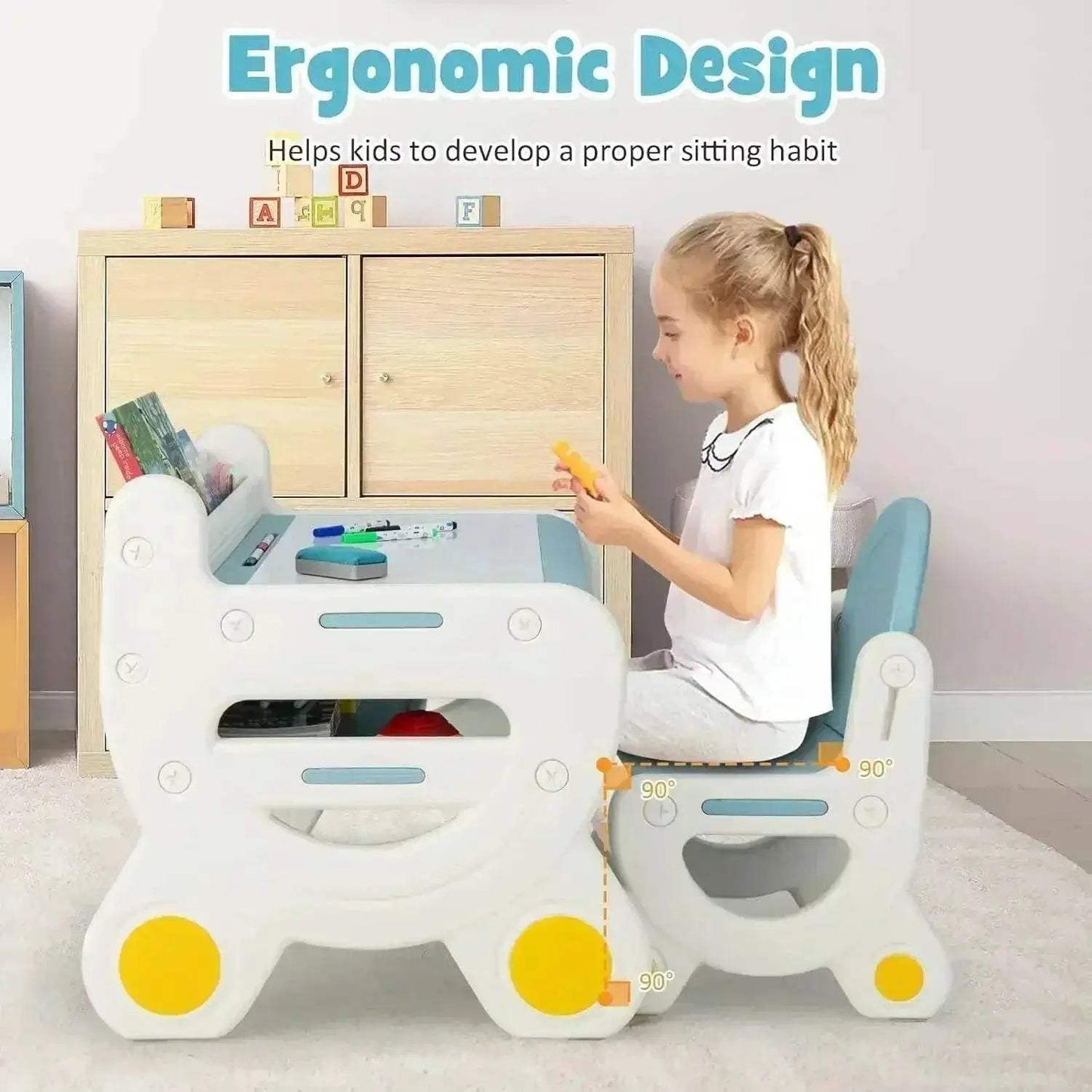  Kids Table and Chair Set for Reading and Drawing Fun -  ToylandEU™
