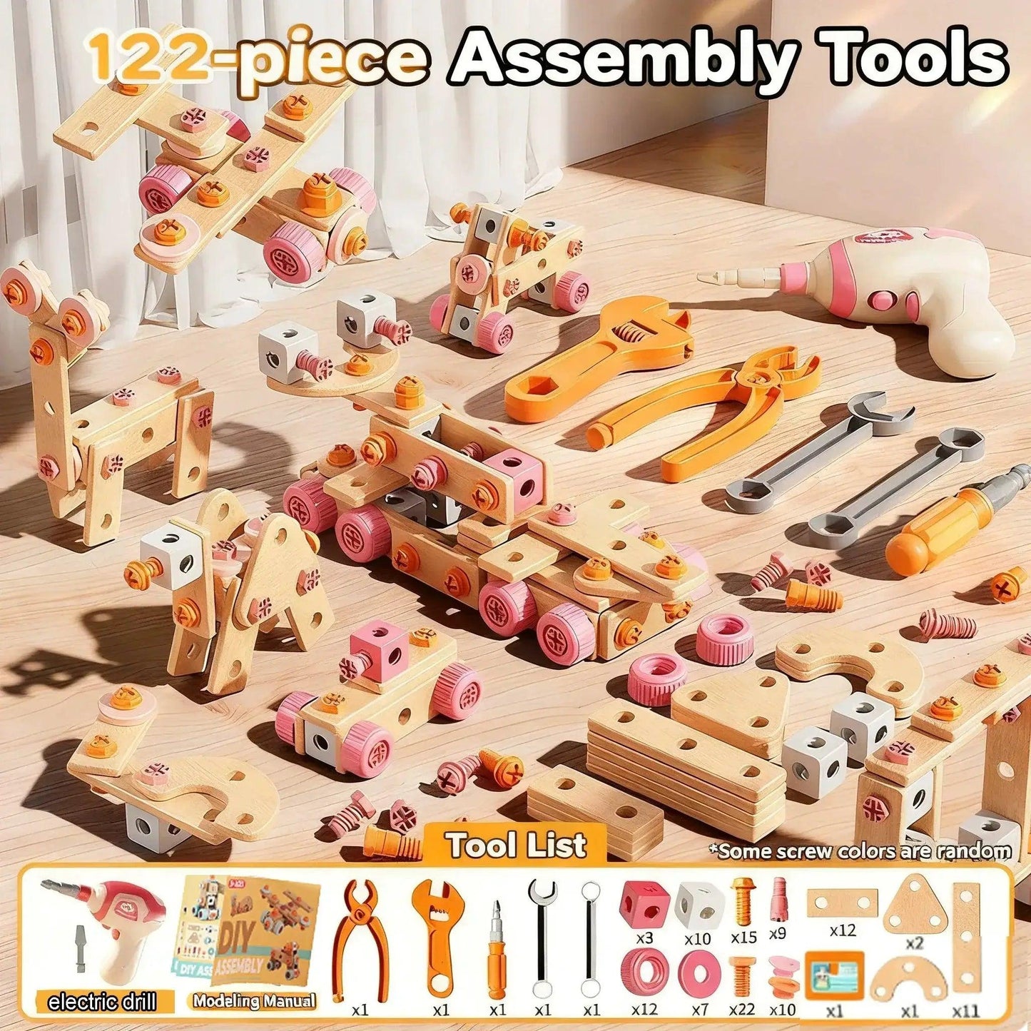  Kids Tool Set STEM Toy Drill Included For Nut Assembly -  ToylandEU™