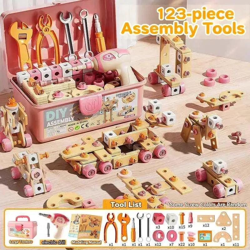  Kids Tool Set STEM Toy Drill Included For Nut Assembly -  ToylandEU™