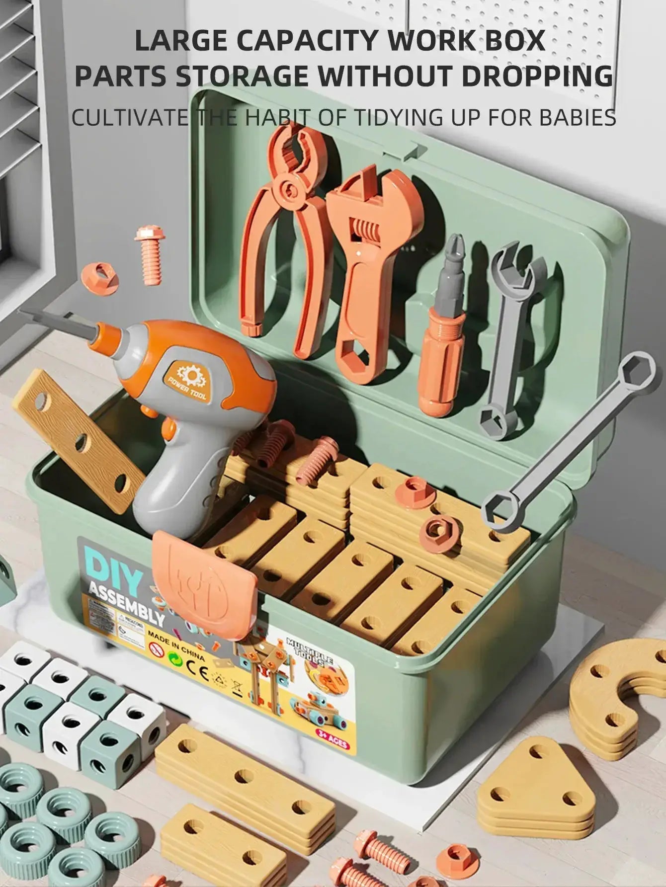 Kids Tool Set STEM Toy For DIY Nut Assembly Educational - ToylandEU
