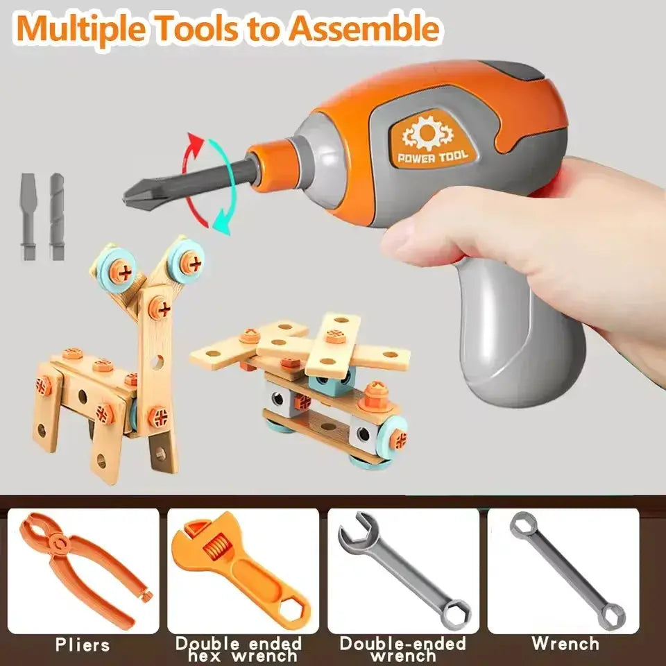 Kids Tool Set STEM Toy For DIY Nut Assembly Educational - ToylandEU