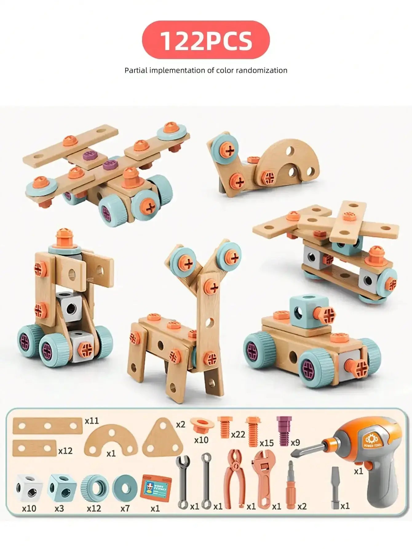 Kids Tool Set STEM Toy For DIY Nut Assembly Educational - ToylandEU