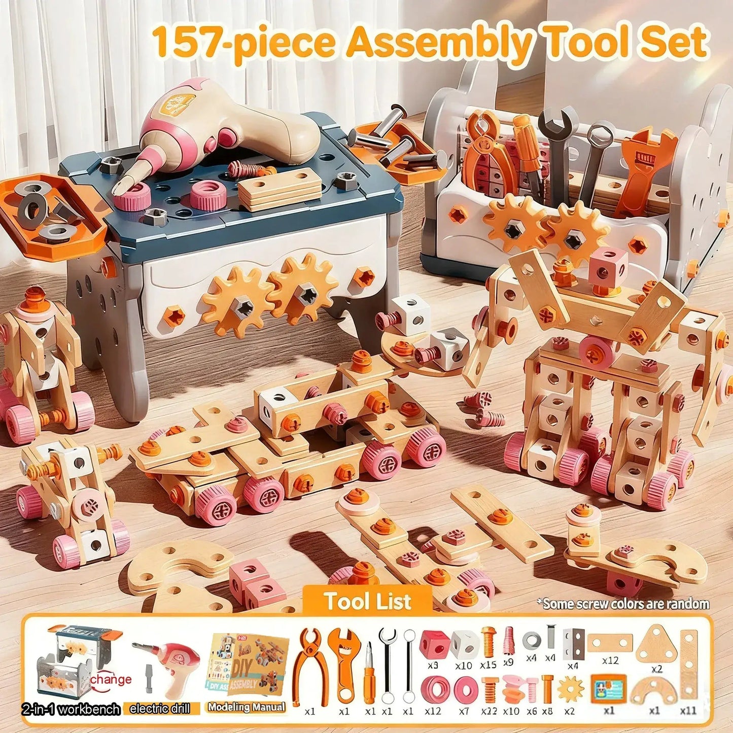 Kids Tool Set STEM Toy For DIY Nut Assembly Educational - ToylandEU