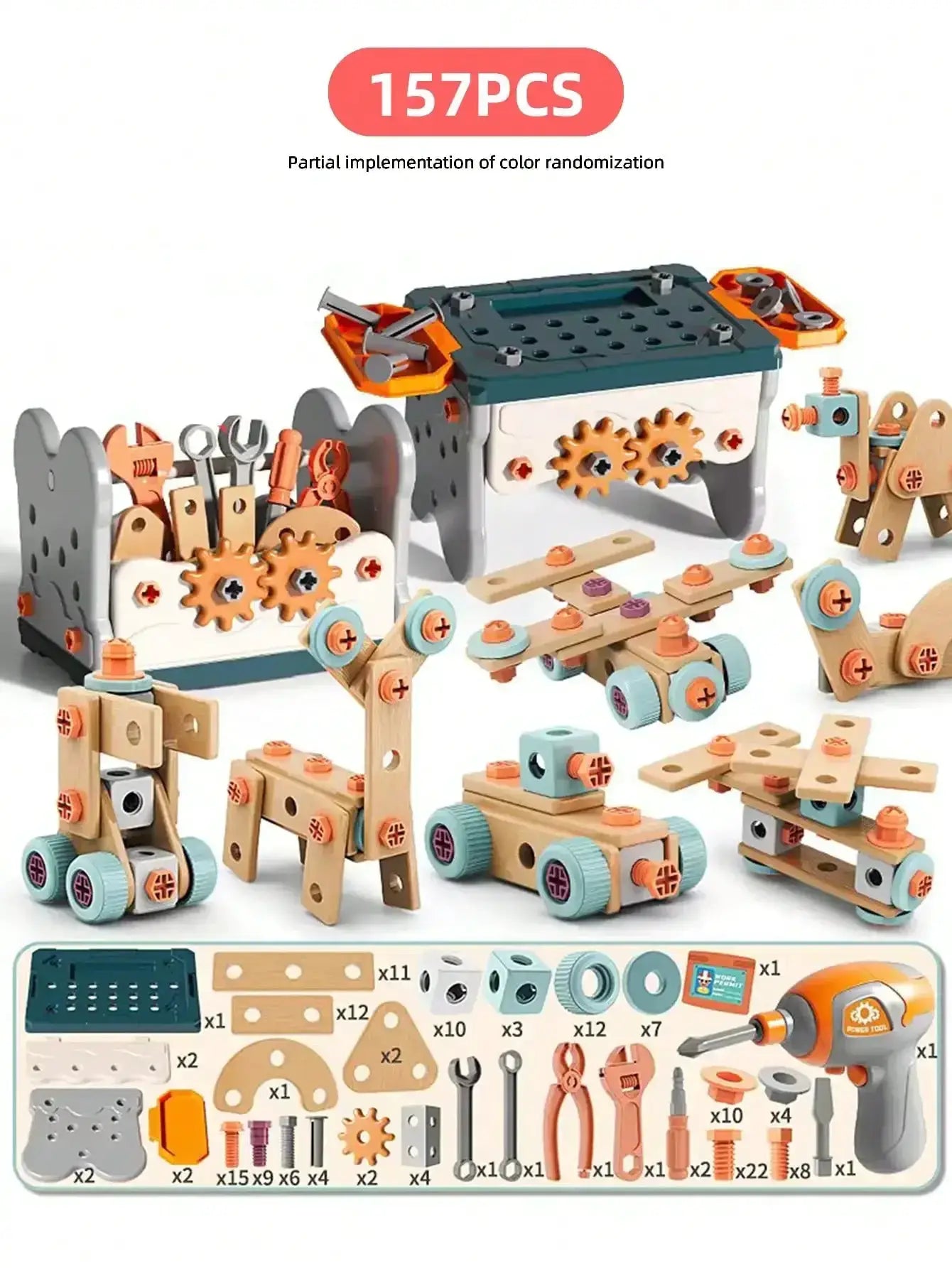 Kids Tool Set STEM Toy For DIY Nut Assembly Educational - ToylandEU