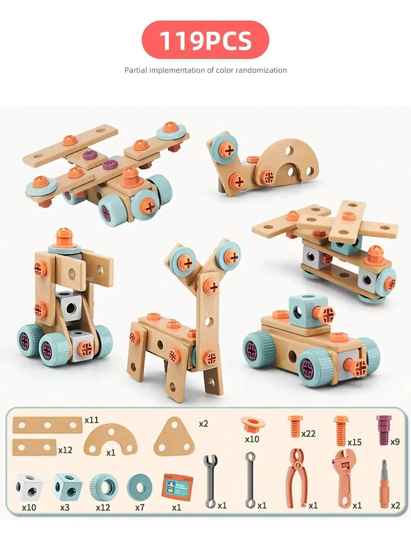 Kids Tool Set STEM Toy For DIY Nut Assembly Educational - ToylandEU