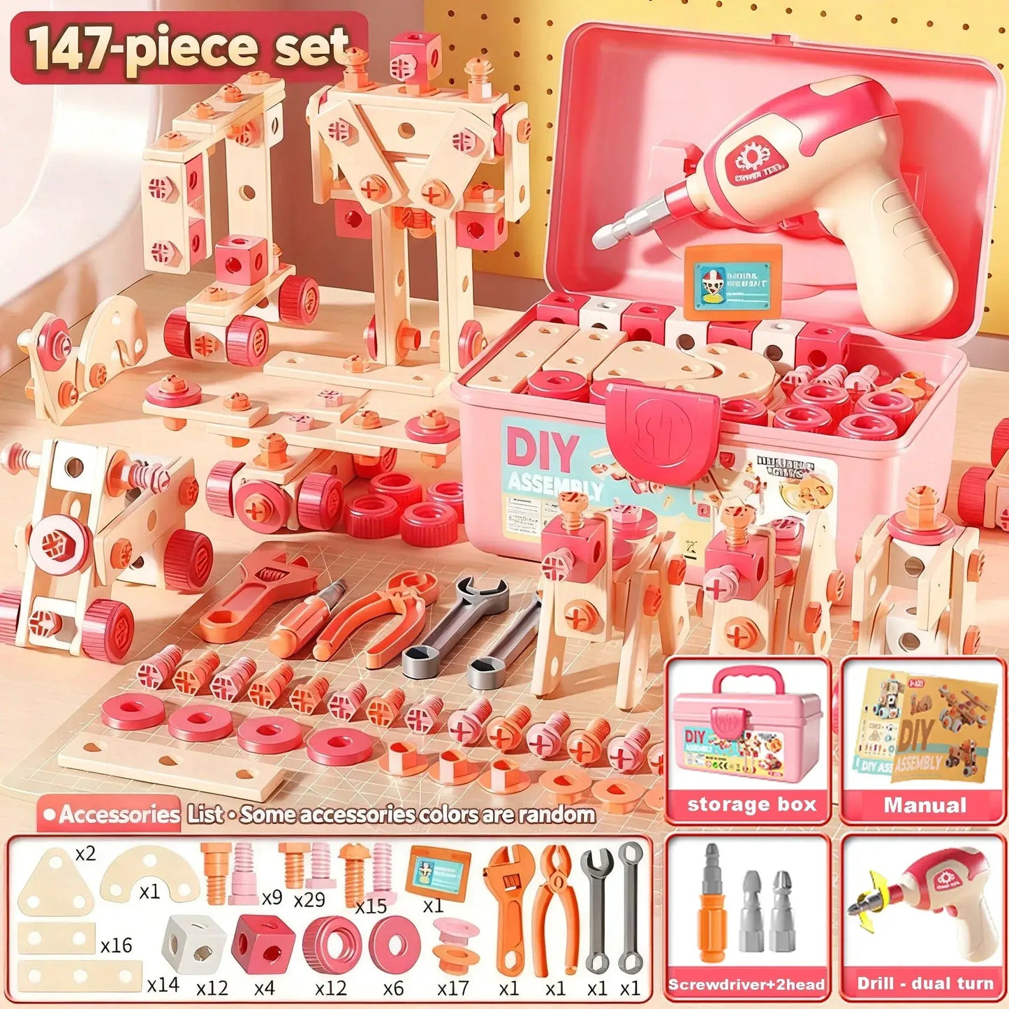 Kids Tool Set STEM Toy For DIY Nut Assembly Educational - ToylandEU