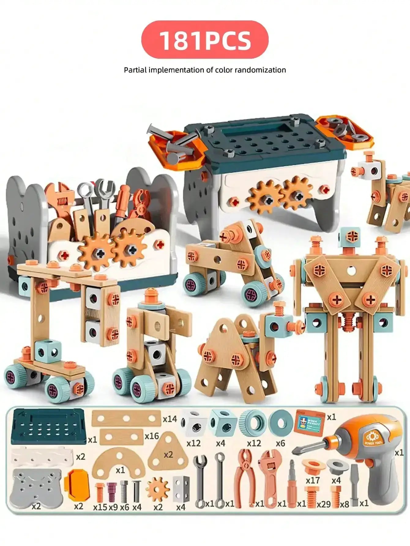 Kids Tool Set STEM Toy For DIY Nut Assembly Educational - ToylandEU