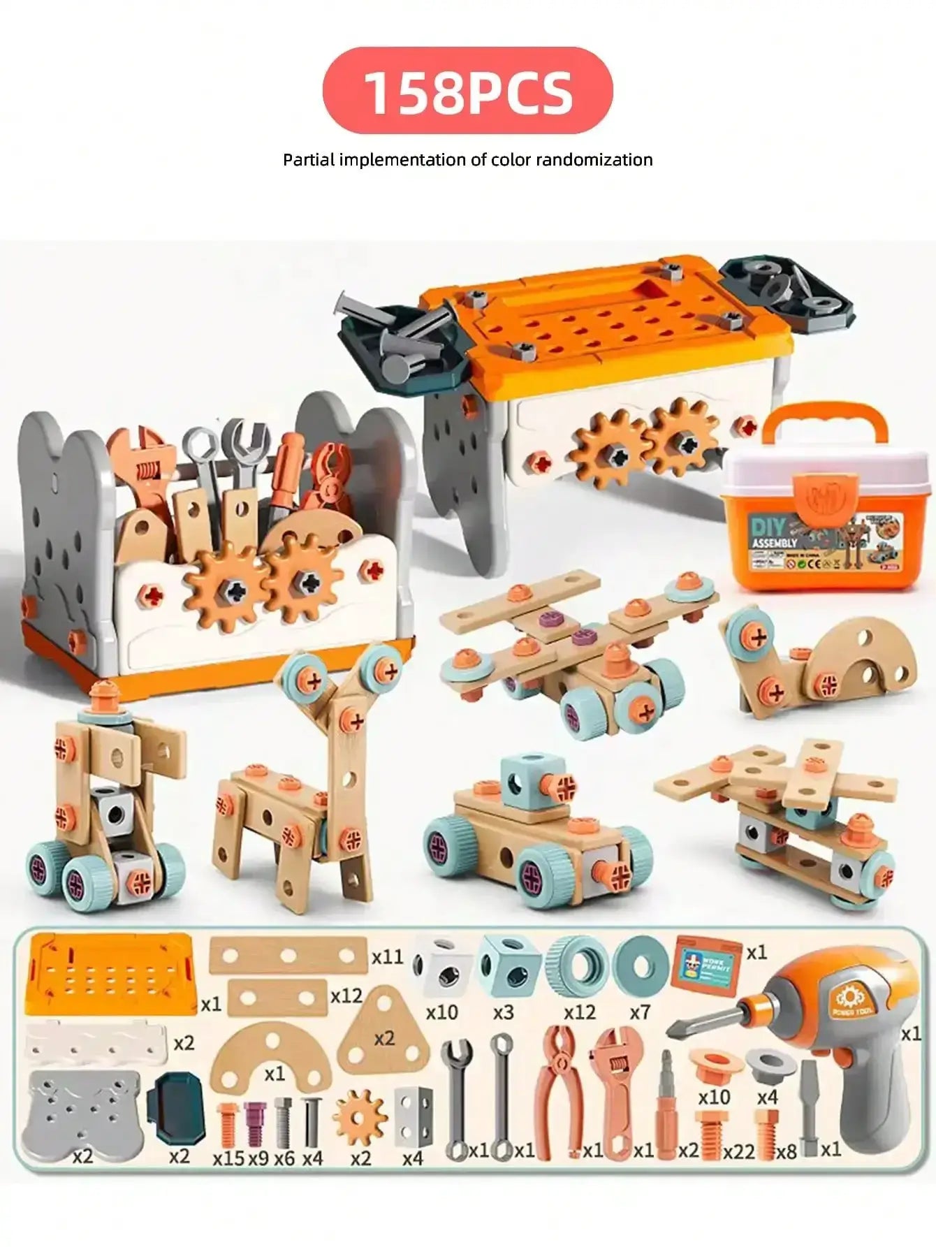 Kids Tool Set STEM Toy For DIY Nut Assembly Educational - ToylandEU
