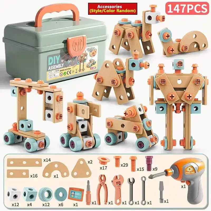 Kids Tool Set STEM Toy For DIY Nut Assembly Educational - ToylandEU