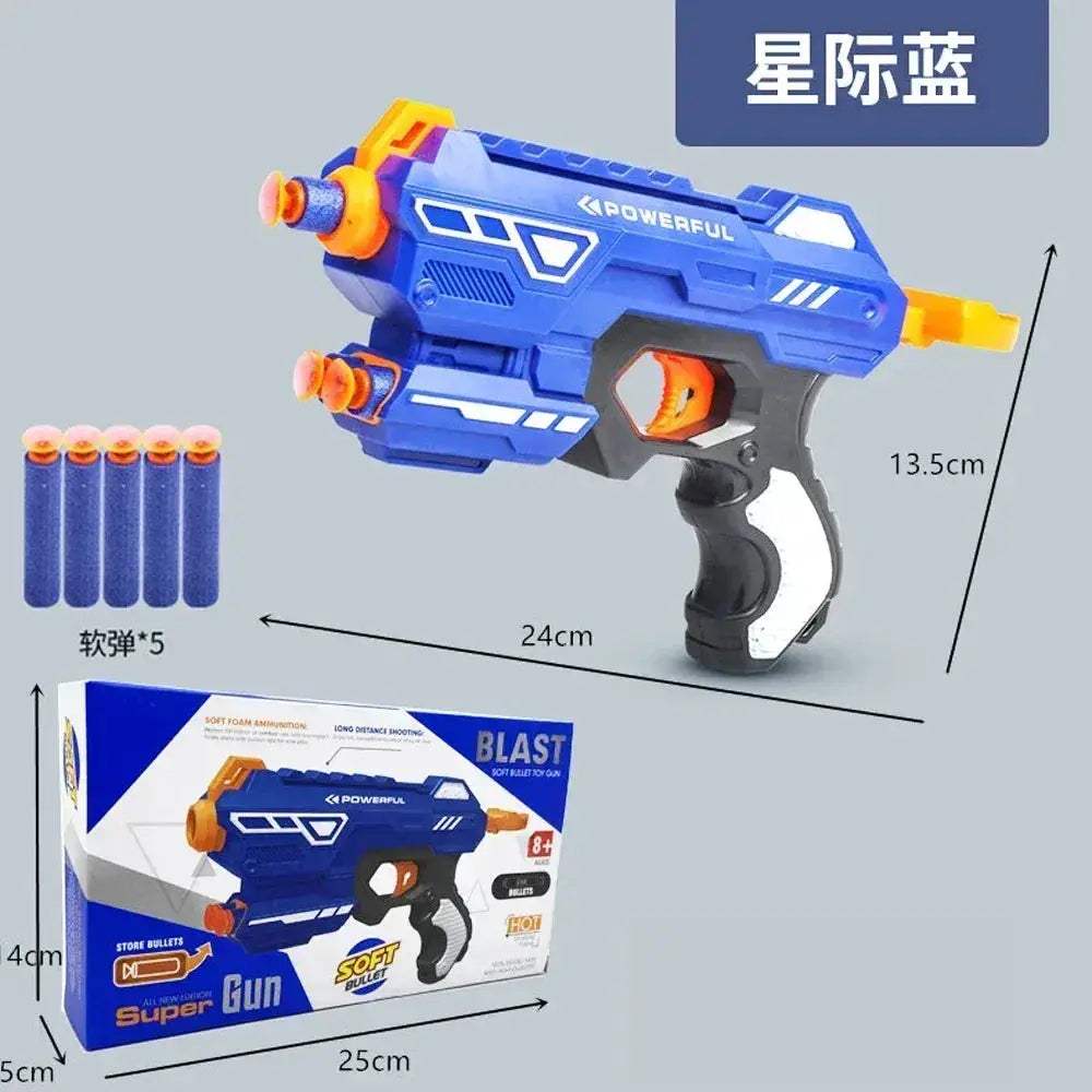 Kids Toy Gun Long Range Blaster With Soft Bullets Set - ToylandEU