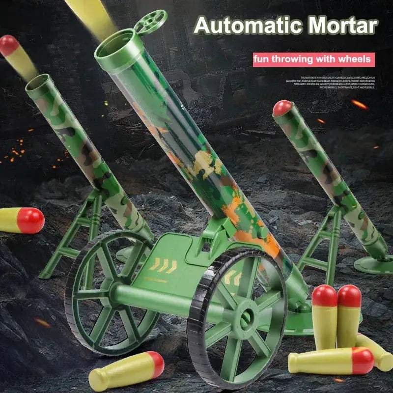 Kids Toy Gun With Wheels Simulated Automatic Rocket Launcher - ToylandEU