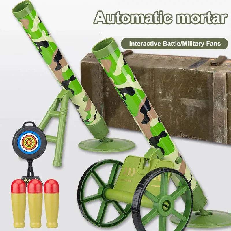 Kids Toy Gun With Wheels Simulated Automatic Rocket Launcher - ToylandEU