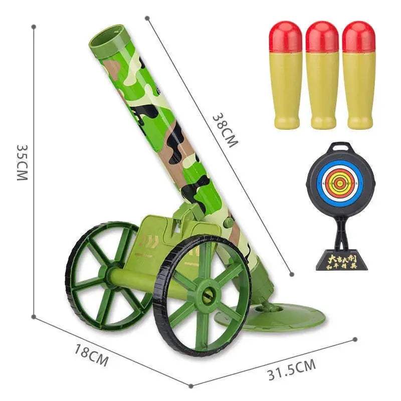 Kids Toy Gun With Wheels Simulated Automatic Rocket Launcher - ToylandEU