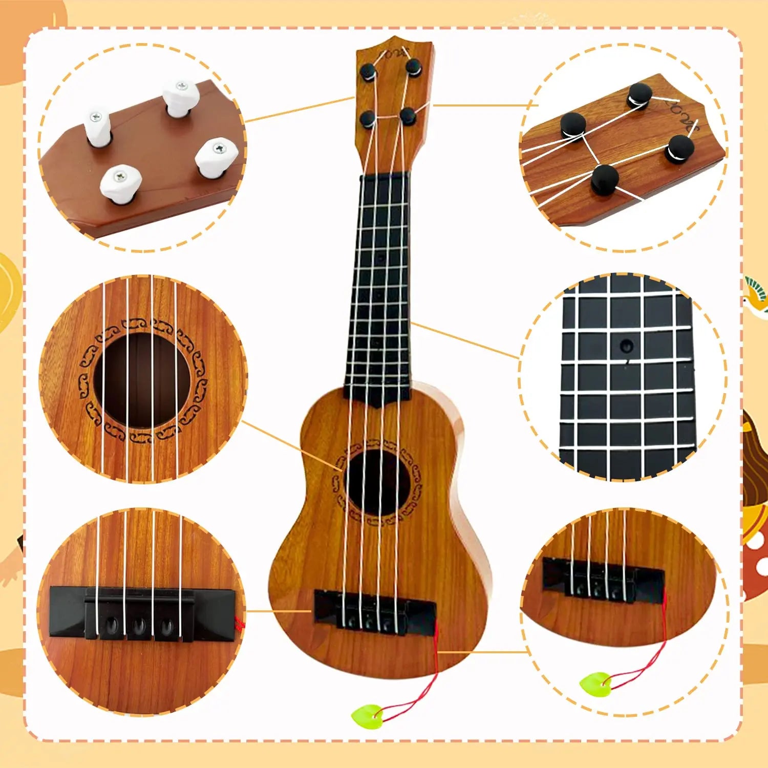 Kids Ukulele Toy For Toddlers Educational Music Instrument - ToylandEU