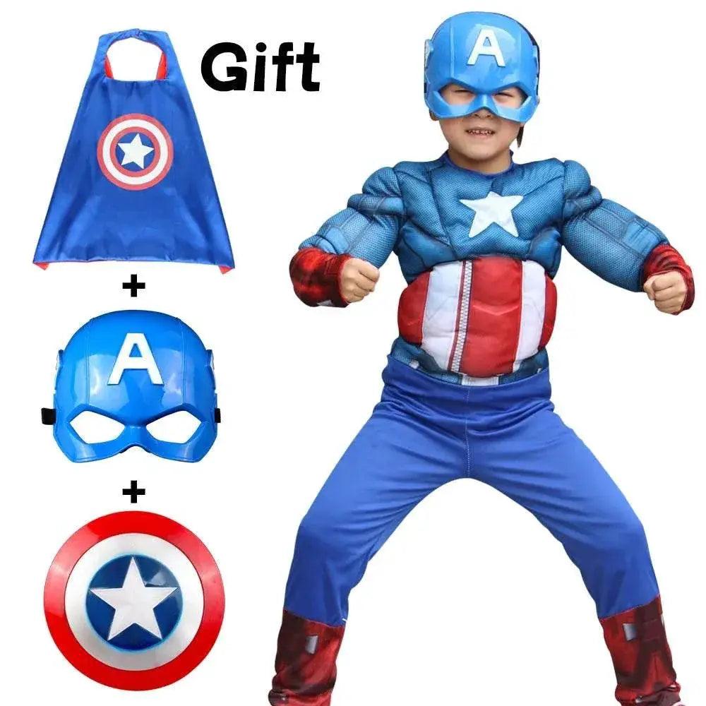  Kids Ultimate Captain America Cosplay Costume with Shield & Mask for Halloween (Size S-XL) -  ToylandEU™