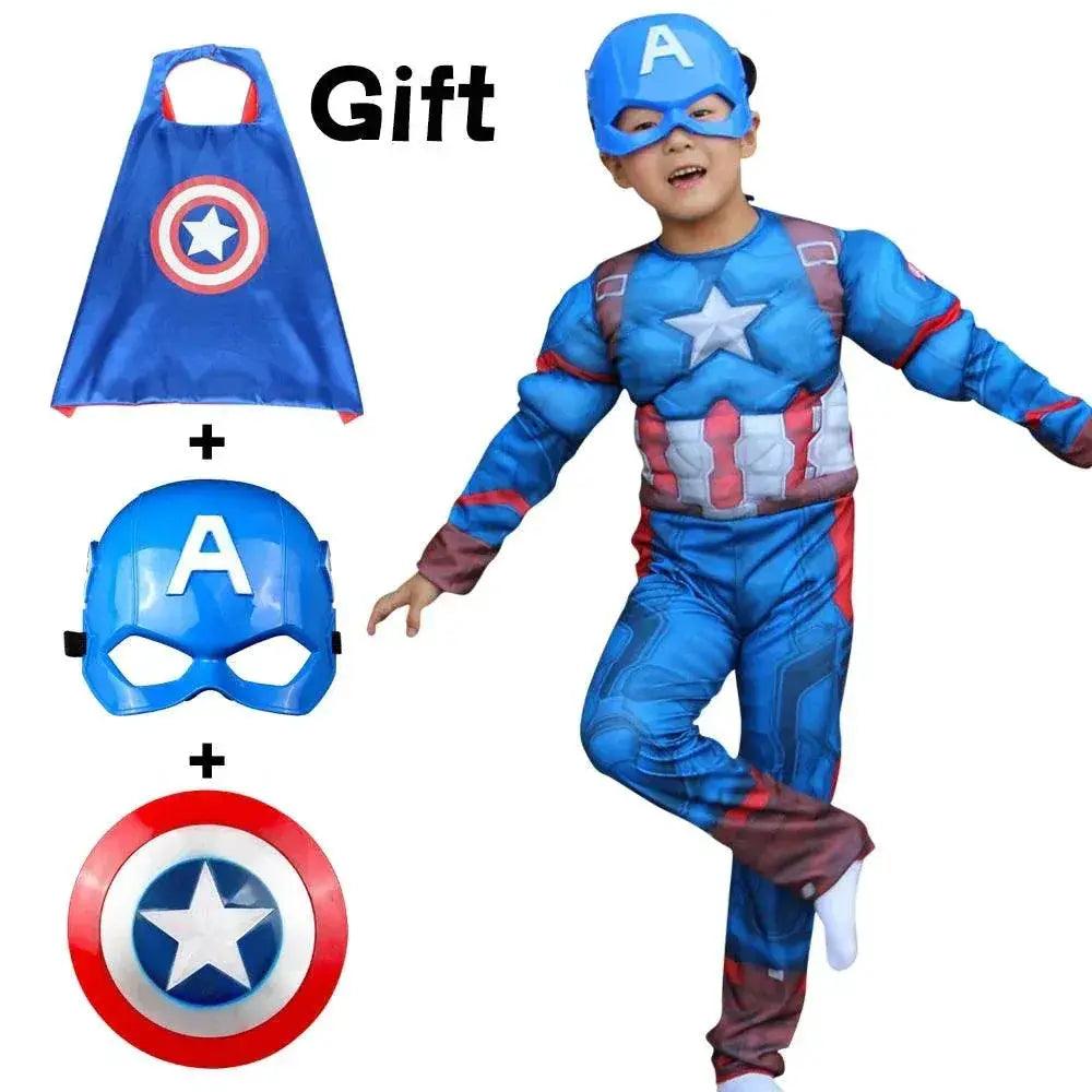  Kids Ultimate Captain America Cosplay Costume with Shield & Mask for Halloween (Size S-XL) -  ToylandEU™