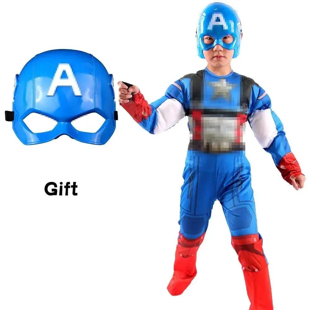  Kids Ultimate Captain America Cosplay Costume with Shield & Mask for Halloween (Size S-XL) -  ToylandEU™