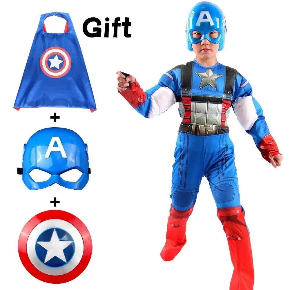  Kids Ultimate Captain America Cosplay Costume with Shield & Mask for Halloween (Size S-XL) -  ToylandEU™