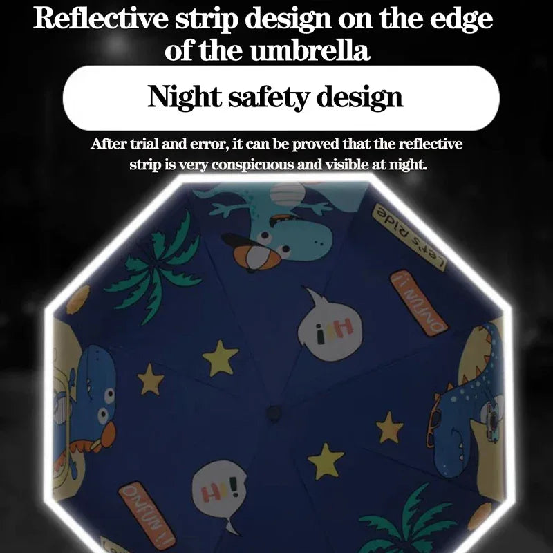 Kids Umbrella Astronaut Dinosaur UV Resistant Windproof Foldable - ToylandEU