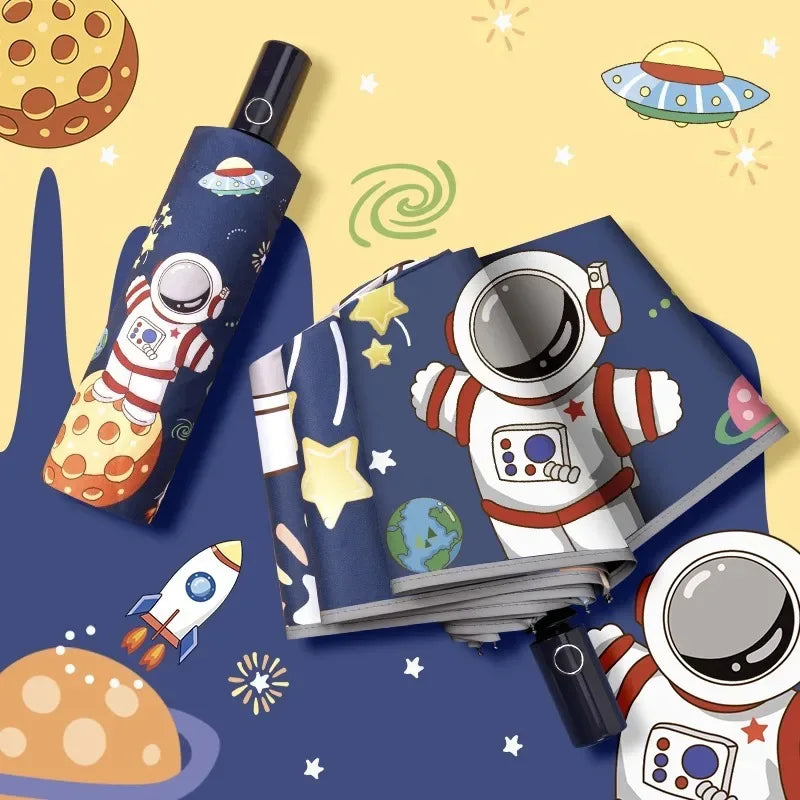 Kids Umbrella Astronaut Dinosaur UV Resistant Windproof Foldable - ToylandEU