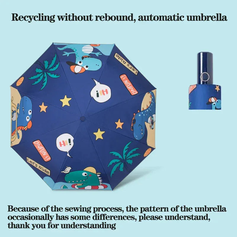 Kids Umbrella Astronaut Dinosaur UV Resistant Windproof Foldable - ToylandEU
