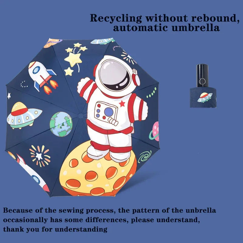 Kids Umbrella Astronaut Dinosaur UV Resistant Windproof Foldable - ToylandEU