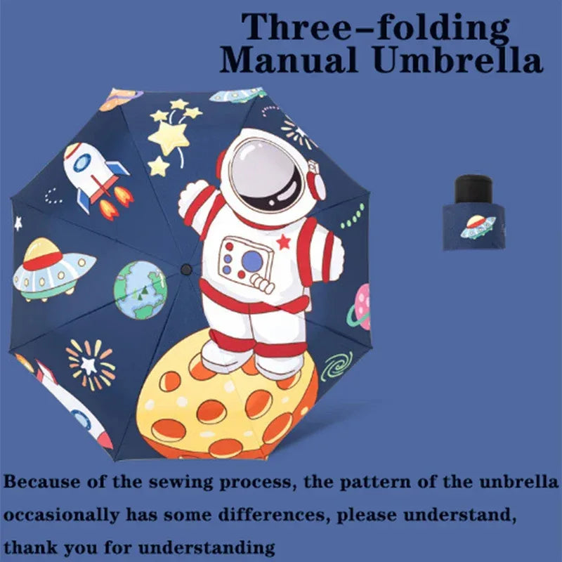 Kids Umbrella Astronaut Dinosaur UV Resistant Windproof Foldable - ToylandEU