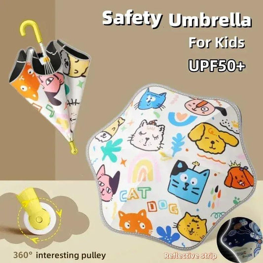  Kids Umbrella Reflective Strip UPF50 Sun Rain Shield -  ToylandEU™