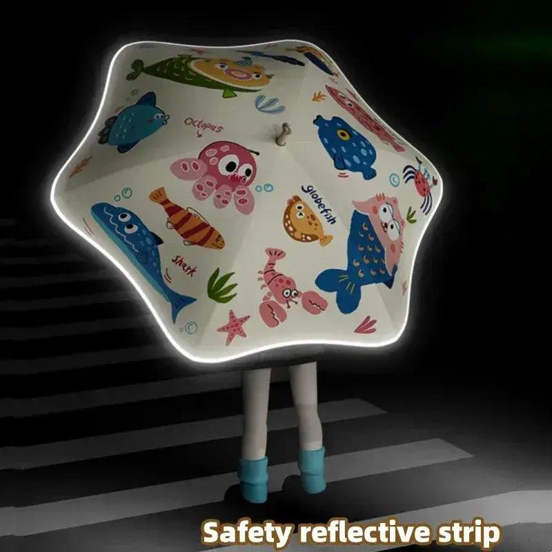 Kids Umbrella Reflective Strip UPF50 Sun Rain Shield -  ToylandEU™