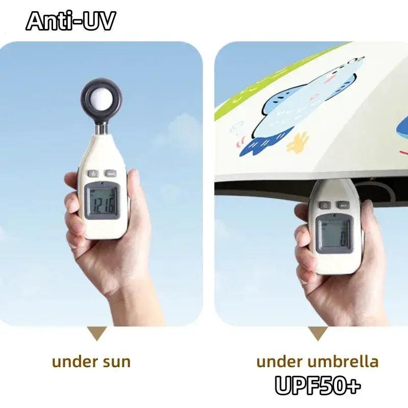  Kids Umbrella Reflective Strip UPF50 Sun Rain Shield -  ToylandEU™