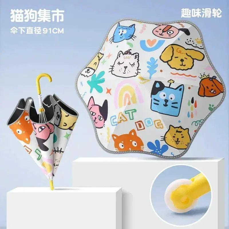  Kids Umbrella Reflective Strip UPF50 Sun Rain Shield -  ToylandEU™