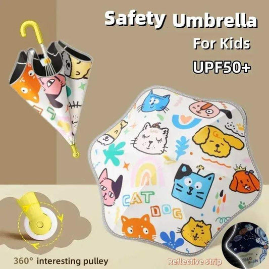  Kids Umbrella Reflective Strip UPF50 Sun Rain Shield -  ToylandEU™